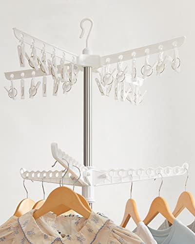 SONGMICS Clothes Drying Rack, 72.8-Inch Drying Rack, 3 Rotatable Arms