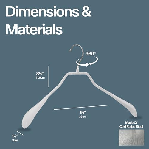 Mawa by Reston Lloyd BodyForm Series Non-Slip Space-Saving Clothes Hanger for...