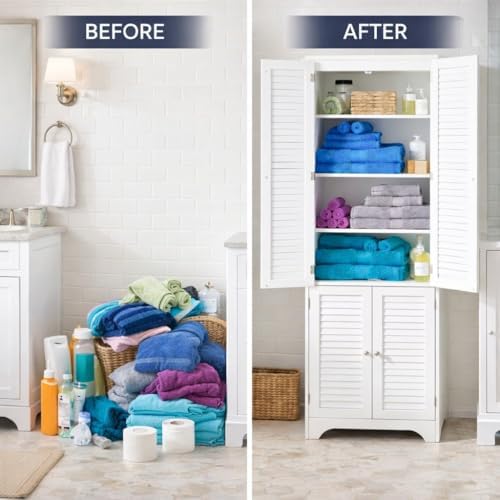 BrylaneHome Louvre Linen Cabinet
