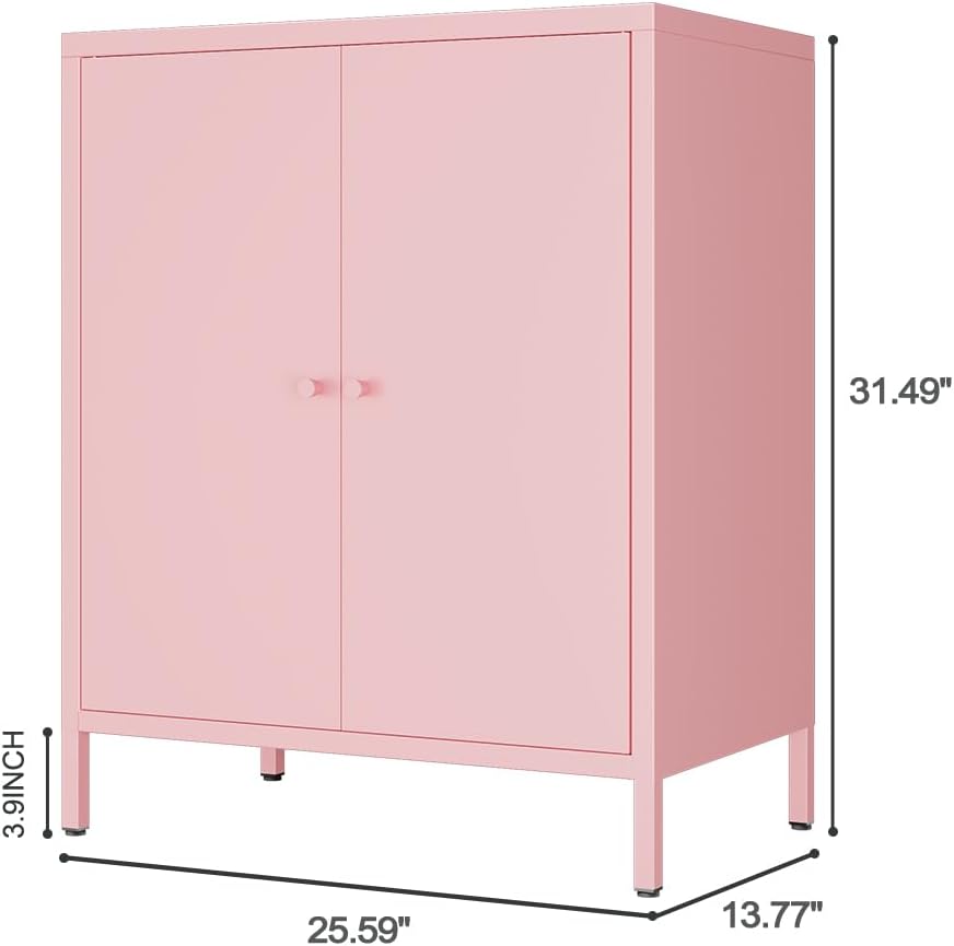 2 Door Metal Accent Storage Cabinet for Home, Living Room,Office Room,Kitchen...