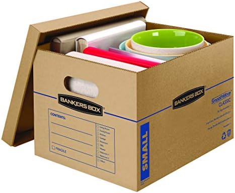 Bankers Box 5-Pack Small Classic Moving Boxes with Reinforced Handles