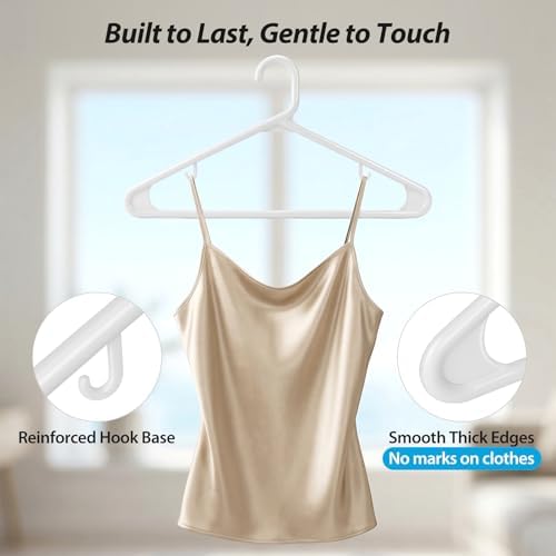 Heavy Duty Plastic Hangers – Super Thick & Reinforced with 20lb Capacity ...