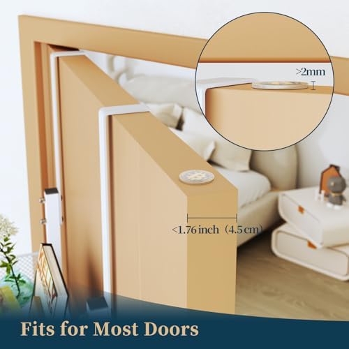 Consumest Over The Door Hooks Organizer - 4 Tier Door Coat Rack with 3 Basket...