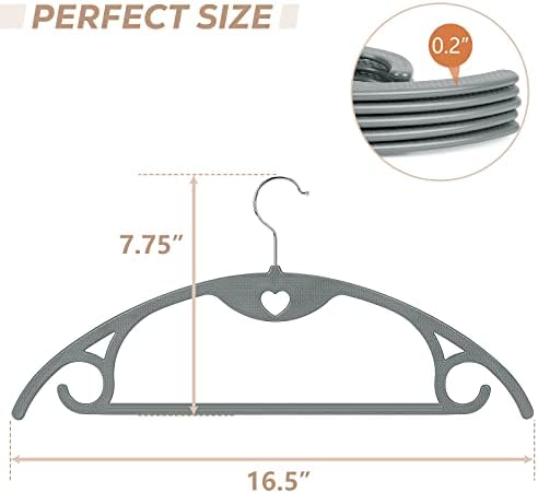 Plastic Hangers Grey Clothes Hanger 50 Pack