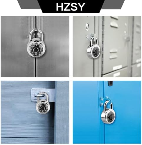 Combination Padlock 24 Pack, Black Dial with Preset 3-Digit Code