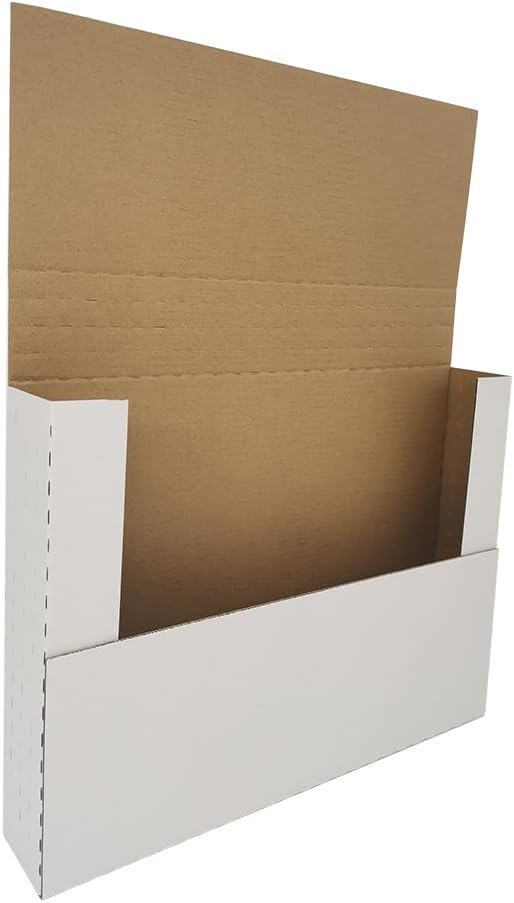 50 Pack 12-1/8" x 9-1/8" x 2" Corrugated Easy-Fold Mailer, Hei...