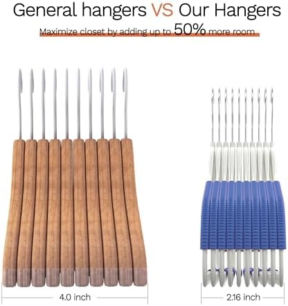 60 Pack Heavy Duty Plastic Hangers, Non Slip Clothes Hangers with Rubber Pads...