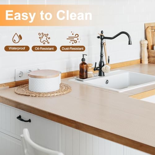 FEXIA Shelf Liner 2 Rolls 20IN x 20FT for Kitchen Cabinet Drawer, Fridge