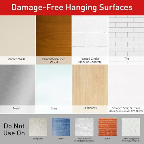 Command Large Utility Hooks, 14 Hooks and 16 Strips, Damage-Free Hanging Wall...