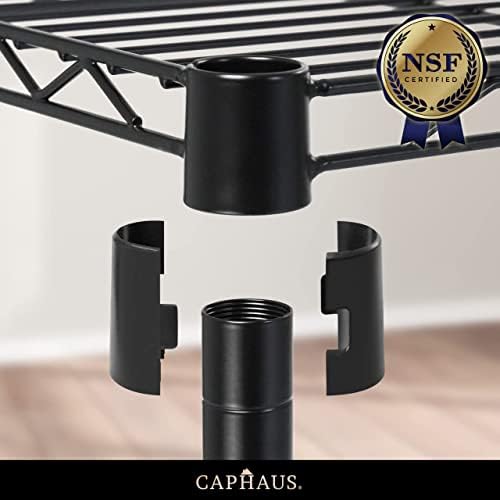 CAPHAUS NSF Adjustable Shelves Metal Wire Shelving Unit w/Liners, Kitchen Sto...
