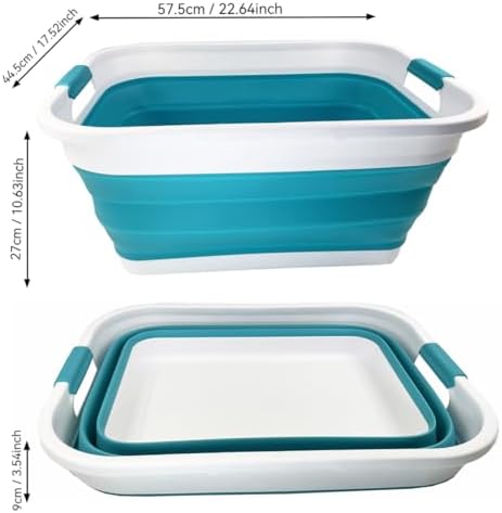 SAMMART 41L (10.8 gallon) Collapsible Plastic Laundry Basket - Foldable Pop U...