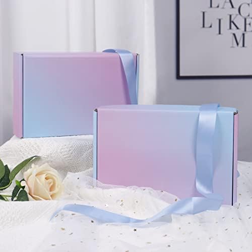 30 Pack 9"x6"x2" Corrugated Packaging Mailer Boxes, Purple Shi...
