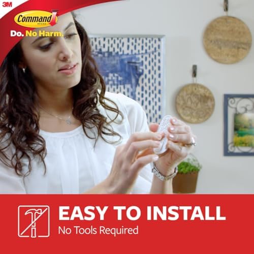 Command Large Utility Hooks, 14 Hooks and 16 Strips, Damage-Free Hanging Wall...