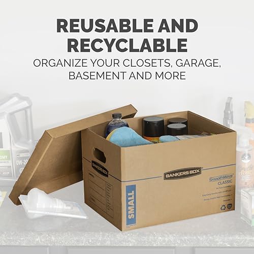 Bankers Box 8-Pack Medium Classic Moving Boxes with Reinforced Handles