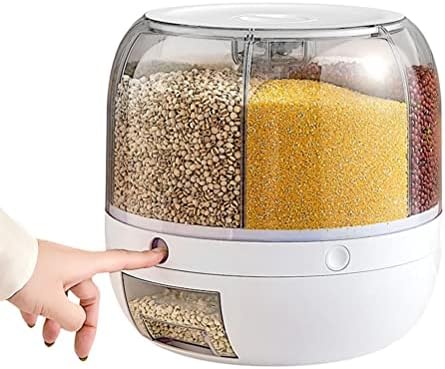 Dry Grain & Rice Storage Container - 12L Separate Rice Bucket Cereal Disp...