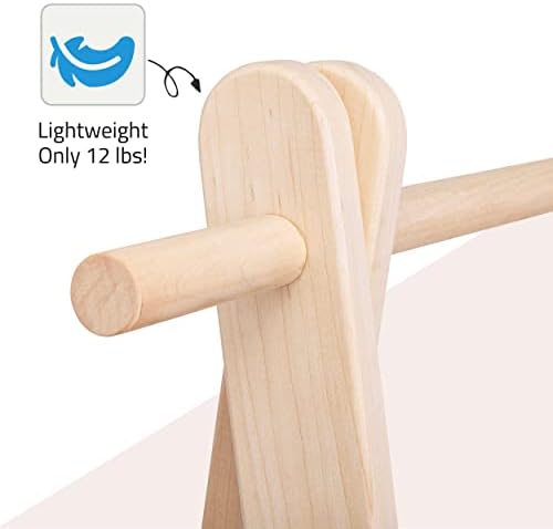 Pennsylvania Woodworks Handcrafted Maple Garment Rack - Sleek & Stylish C...