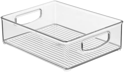 iDesign Plastic Stackable Pantry Bin, Set of 4, Clear