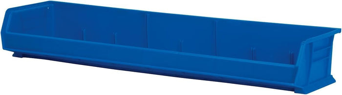 Akro-Mils 30320 AkroBins Plastic Storage Bin Hanging Stacking Containers, (9-Inch x 33-Inch x 5-Inch), Blue, (4-Pack)