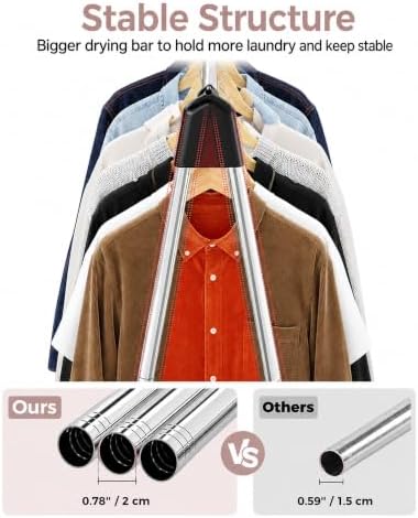 TOOLF Clothes Drying Rack Foldable, Portable Clothes Rack for Travel