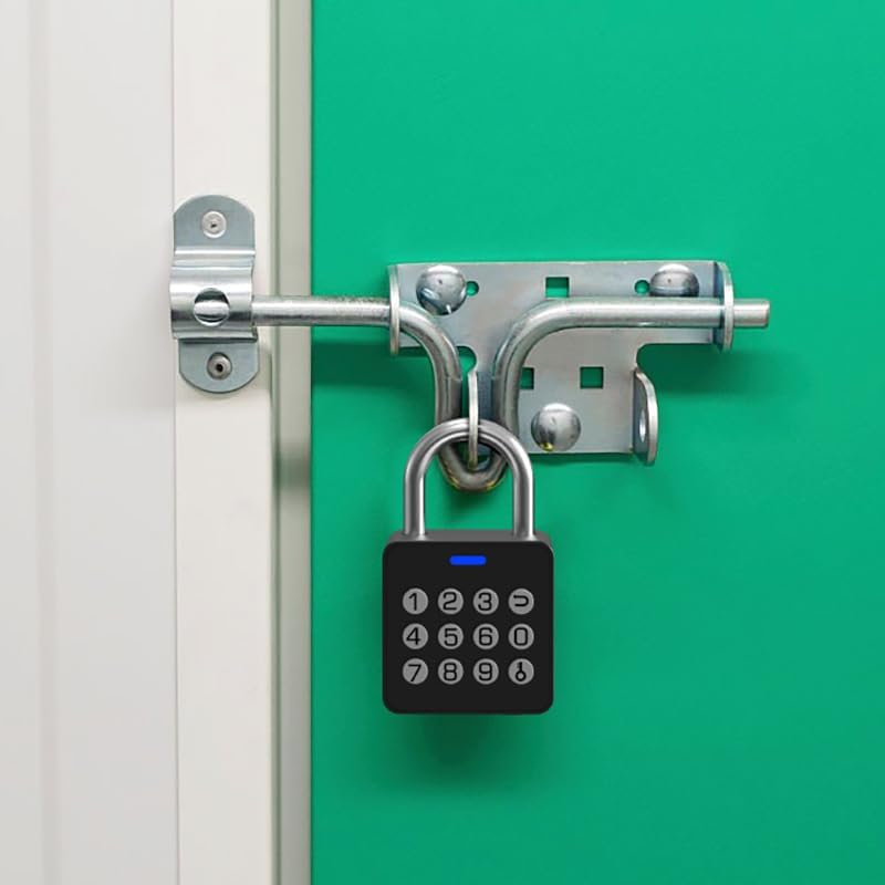 Combination Lock for Locker, 9-Digit Keypad & Fingerprint Gym Locker Lock