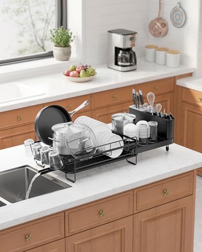 Kitsure Extendable Dish Drying Rack, 19.2"-26.7" L x 12.9" W, ...