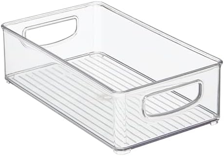 iDesign Stackable Pantry Bin with Handles, Set of 4, Clear