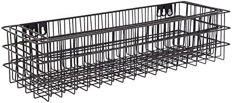 Farmlyn Creek Wall Storage Basket Organizer - Black Metal 3-Piece Set (Small,...