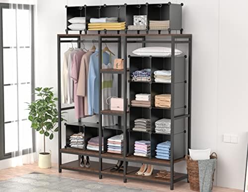 HOMIDEC Closet Organizers and Storage, 9 Cube Storage Organizer, Black