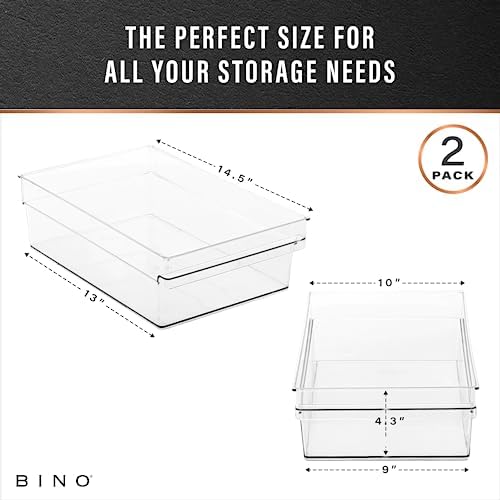 BINO | Plastic Storage Bins, X-Large | THE HANDLER COLLECTION | Multipurpose ...