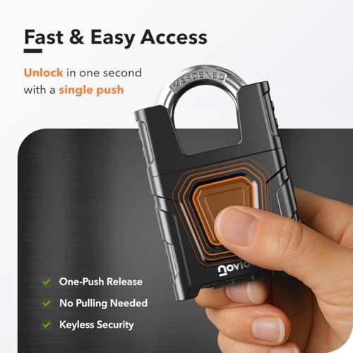 Heavy Duty Outdoor Combination Lock, Padlock with Shrouded Shackle