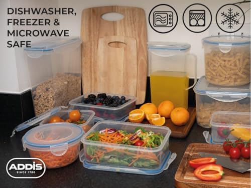 Addis Clip Tight Cereal Food Storage Container 3.7 Litre Tall Rectangle With ...