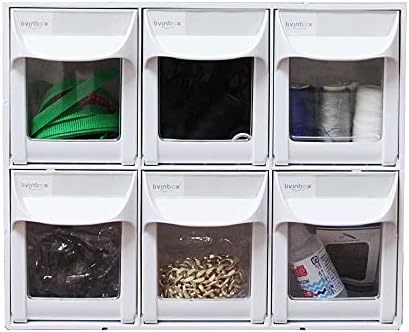 livinbox Plastic Tilt Out Bins Sewing Storage for Arts, Craft sewing supplies...