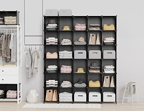 HOMIDEC Closet Organizers and Storage, 9 Cube Storage Organizer, Black