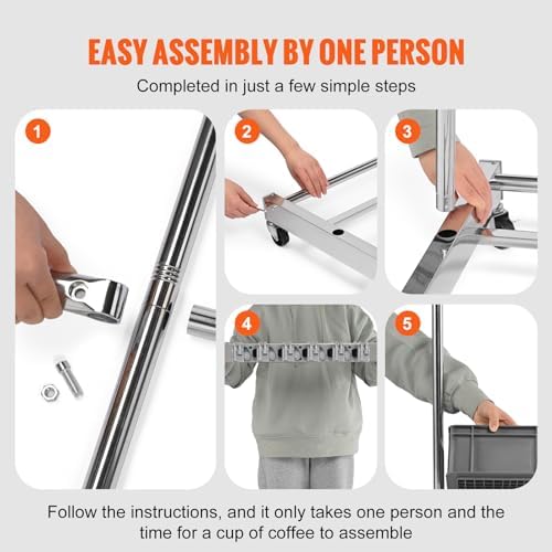 VEVOR Garden Tool Organizer, 10 Slots with Hooks, Yard Tool Tower Rack with W...