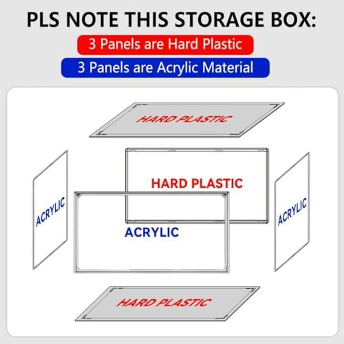 12 Pack Clear Plastic Shoe Organizer, Acrylic Magnetic Door, Fit Size 12