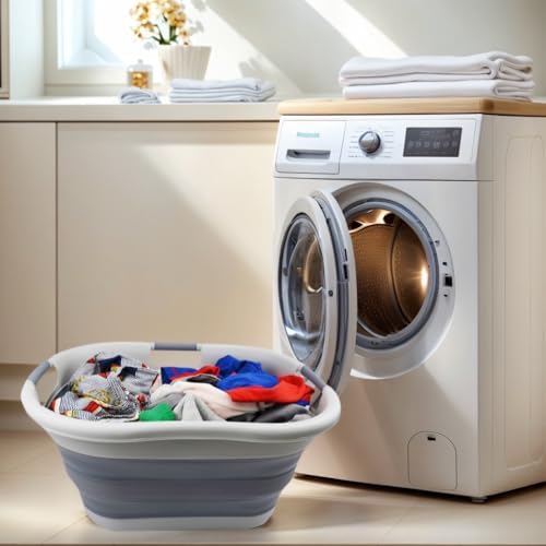 SAMMART 40L (10.5 gallon) Collapsible Plastic Laundry Basket - Foldable Pop U...
