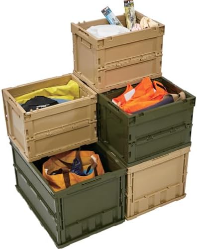 TRUSCO TR-SC20-LS Alpha Folding Container with Lid, 6.3 gal (20 L), LS Color,...