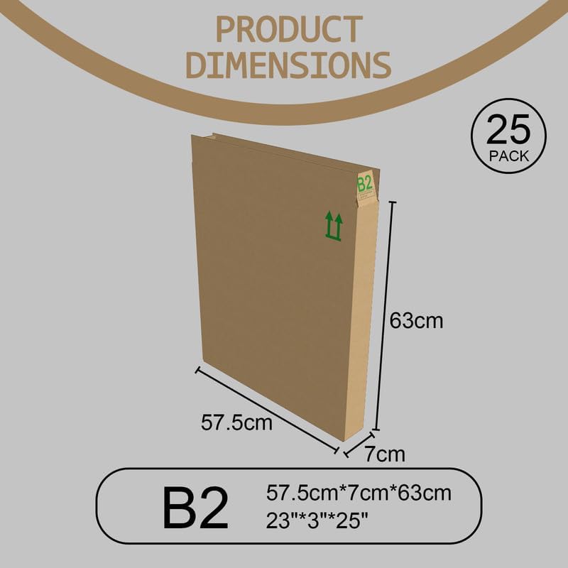 Moving Boxes 25 Pack – 23" x 3" x 25" – Extra Long Cardboard B...