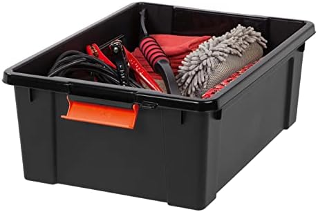 IRIS USA Lockable Storage Bins with Lids, 12 Gallon Heavy Duty, 2 Pack
