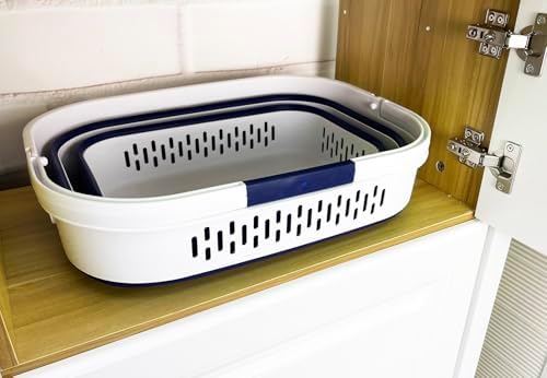 SAMMART 38L (10 Gallon) Collapsible Plastic Laundry Basket - Portable Pop-Up ...