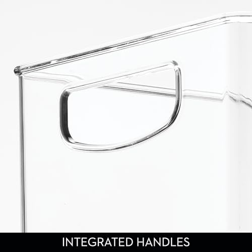 iDesign Stackable Plastic Handle Bin Storage Organizers, 18 Pack, Clear