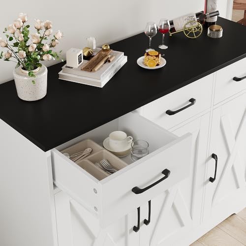HOSTACK Kitchen Buffet Cabinet with Storage, Sideboard Coffee Bar