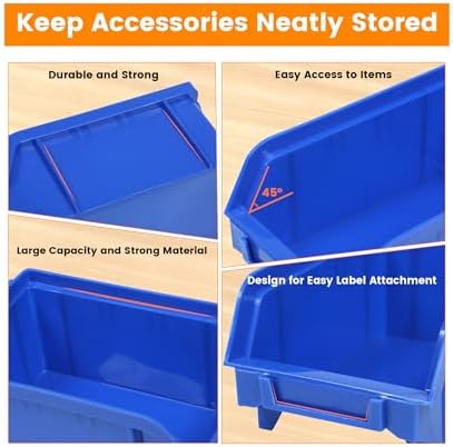 MaxWorks Wall Mount Storage Rack 30 Bin Heavy‑Duty Organizer for Nuts Bolts S...