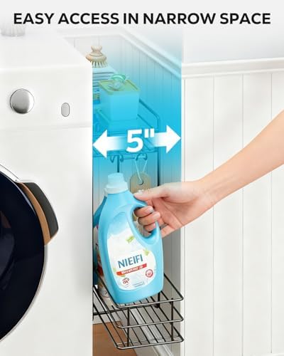 Nieifi Magnetic Shelves for Washing Machine, Magnetic Laundry Organizer