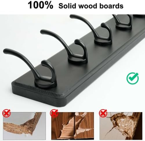 WEBI Coat Rack Wall Mount,38 9/16" Long,10 Hooks,Coat Hooks Wall Mounted...
