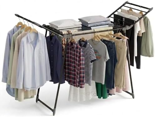 Foldable Clothes Drying Rack | Heavy Duty | 66 lb Capacity | Space Saving