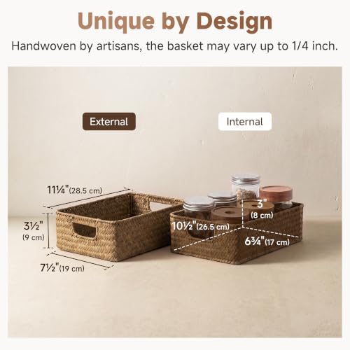 StorageWorks Wicker Baskets for Storage, Woven Baskets for Organizing