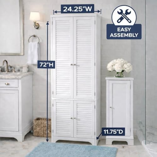 BrylaneHome Louvre Linen Cabinet