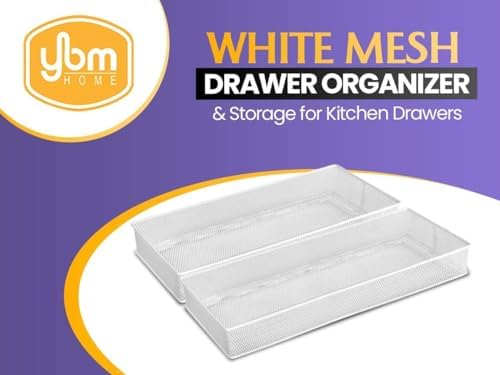YBM HOME Silver Mesh Drawer Cabinet and or Shelf Organizer Bins, School Suppl...