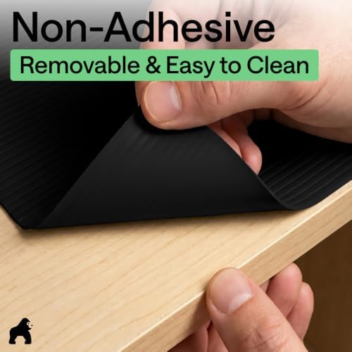 GORILLA GRIP Shelf Liner, Non-Adhesive Cabinet Liners, 20"x20' Jet B...
